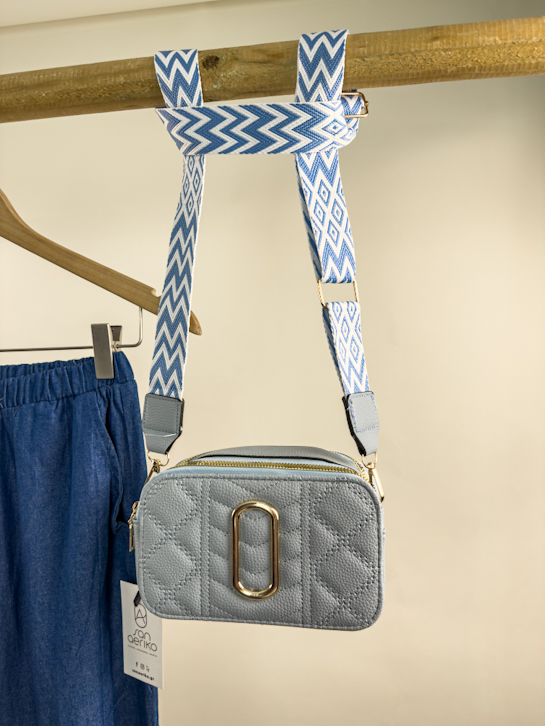 Τσάντα crossbody διπλό φερμουάρ