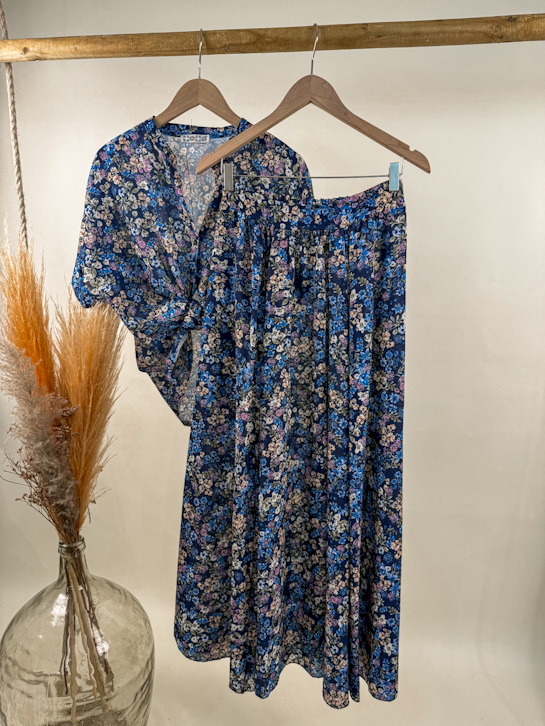Φούστα maxi floral βισκόζη