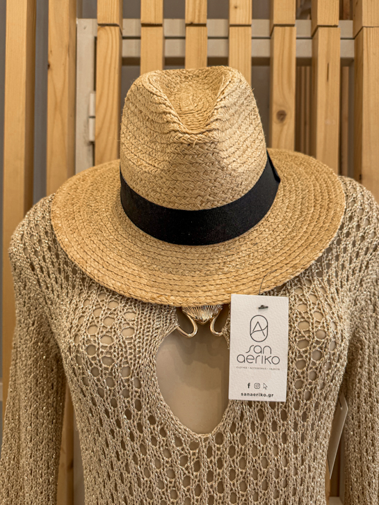 Ψάθινο καπέλο fedora